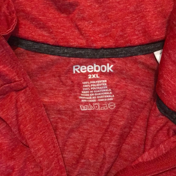 Reebok Other - Reebok dri fit 3/4 zip up red